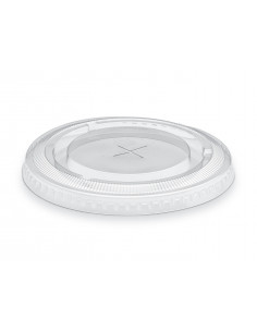 Couvercle plat à trou pour gobelets  transparent 95MM (50)