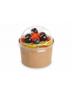 Couvercle pot à desserts et glace  250ml dôme transparent... 2