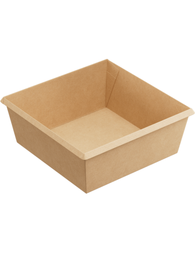 Barquette cuisson OVENRANGE carton kraft brun 165x165x65mm 1250ml (x300)