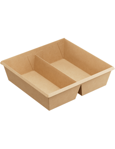 Barquette cuisson OVENRANGE carton kraft brun 190x200x55mm 1200ml (x180)