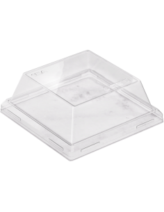 COUVERCLE PET 130X130X40 POUR BARQUETTE OVENRANGE 550ML...